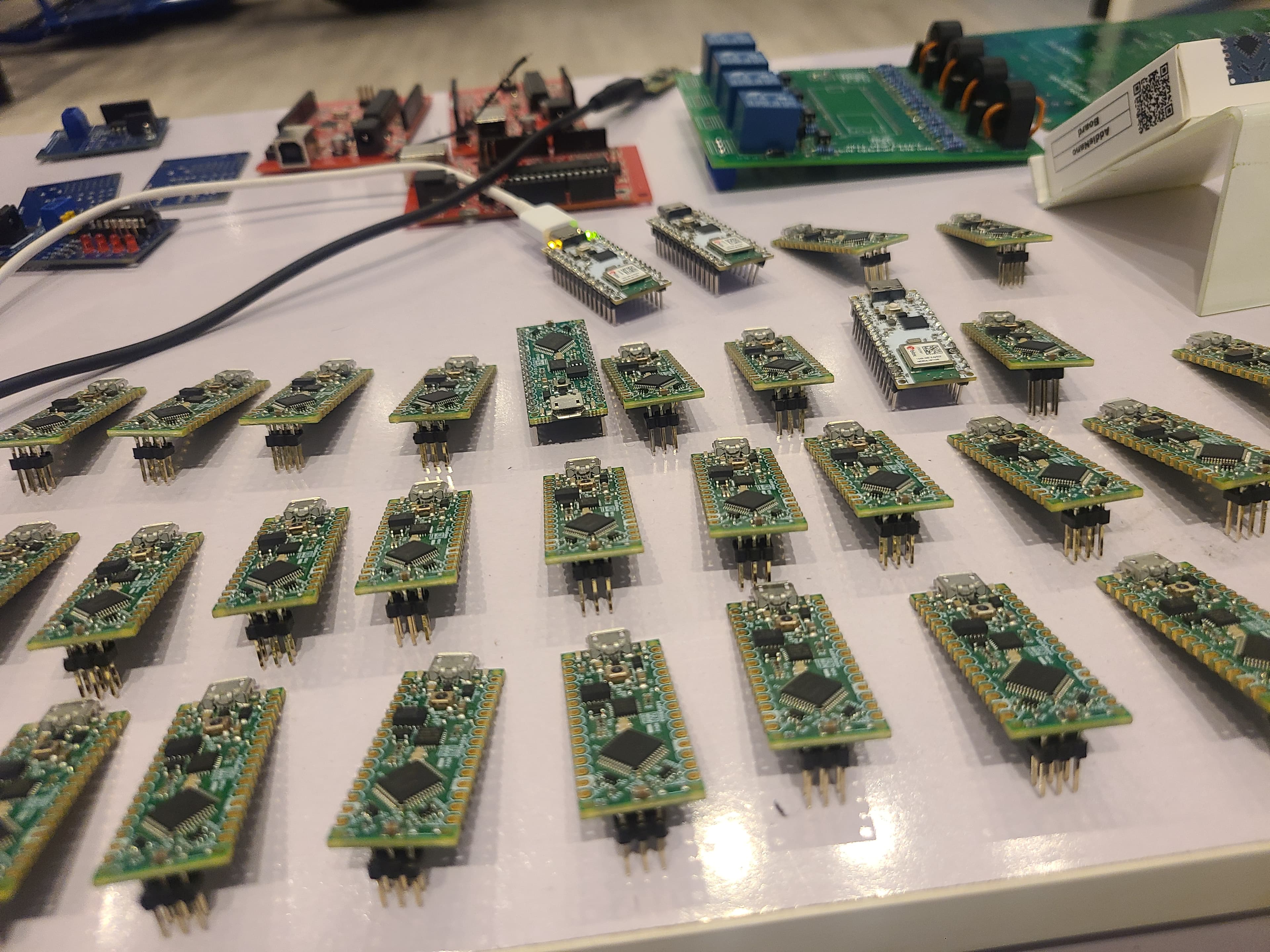 A collection of manufactured circuit boards